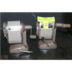 2 VINTAGE PENCIL SHARPENERS