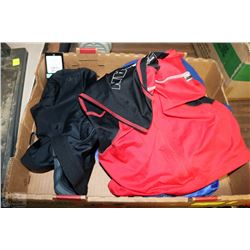 FLAT OF NEW WORKOUT CLOTHES INCL IRONMAN BRAND