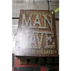MAN CAVE TIN SIGN