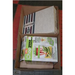 KITCHEN WARE LOT; SALTON FOOD WARMER + CHOP MAGIC