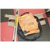 Image 1 : SET OF TWO LEATHER TOOL BELTS AND 4' LEVEL