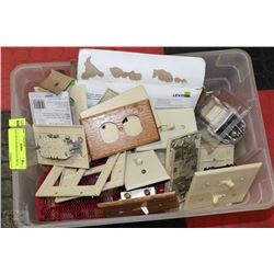 TOTE WITH ASSORTED ELECTRICAL