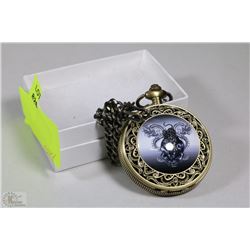PREMIERE POCKET WATCH WITH SKULLFACE & CHAIN