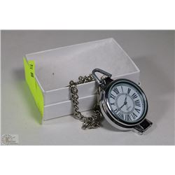 NEW QUARTZ SEE THROUGH FACE POCKET WATCH ON CHOICE