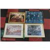 Image 1 : LOT OF 4 ASSORTED FRAMED PICTURES