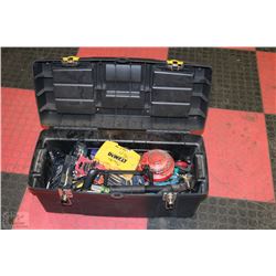 STANLEY TOOL BOX FILLED WITH ASORTED HANDTOOLS &