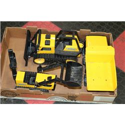 FLAT OF TONKA BACK HOE ,BULLDOZER AND RARE