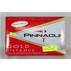 NEW BOX WITH 5 SLEEVES OF PINNACLE GOLD GOLF BALLS