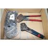 Image 1 : FLAT W/2 DIFFERENT SIZED PEX CRIMPERS &