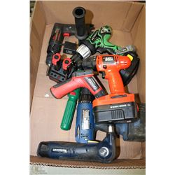FLAT W/VARIOUS CORDLESS TOOLS - SOME