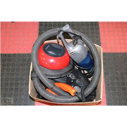 BOX OF ASSORTED VACUUMS INCLUDING SWEEPER