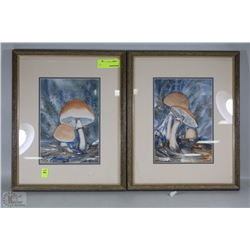 PAIR OF MUSHROOM PICTURES