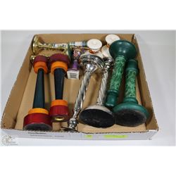 FLAT VINTAGE CANDLE HOLDERS