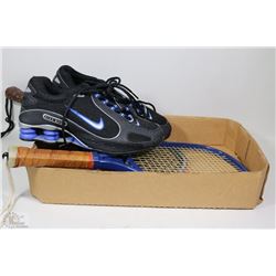 FLAT WITH 2 RACQUETS AND BRAND NEW NIKE SHOX