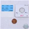 Image 1 : 1947 Maple Leaf Blunt 7 Canada 1-cent MS-64 as stated on the holder. This coin was initially certifi