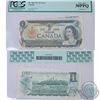 Image 1 : 1973 Cut off Size error $1.00 note certified by PCGS