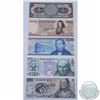 Image 1 : Five banknotes from Mexico in UNC condition dating from 1970 to 1983.