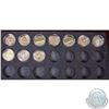 Image 2 : United States Presidential Dollar Coin Collection box. Beautiful Engraved Cherry-Wood Finish Box to 