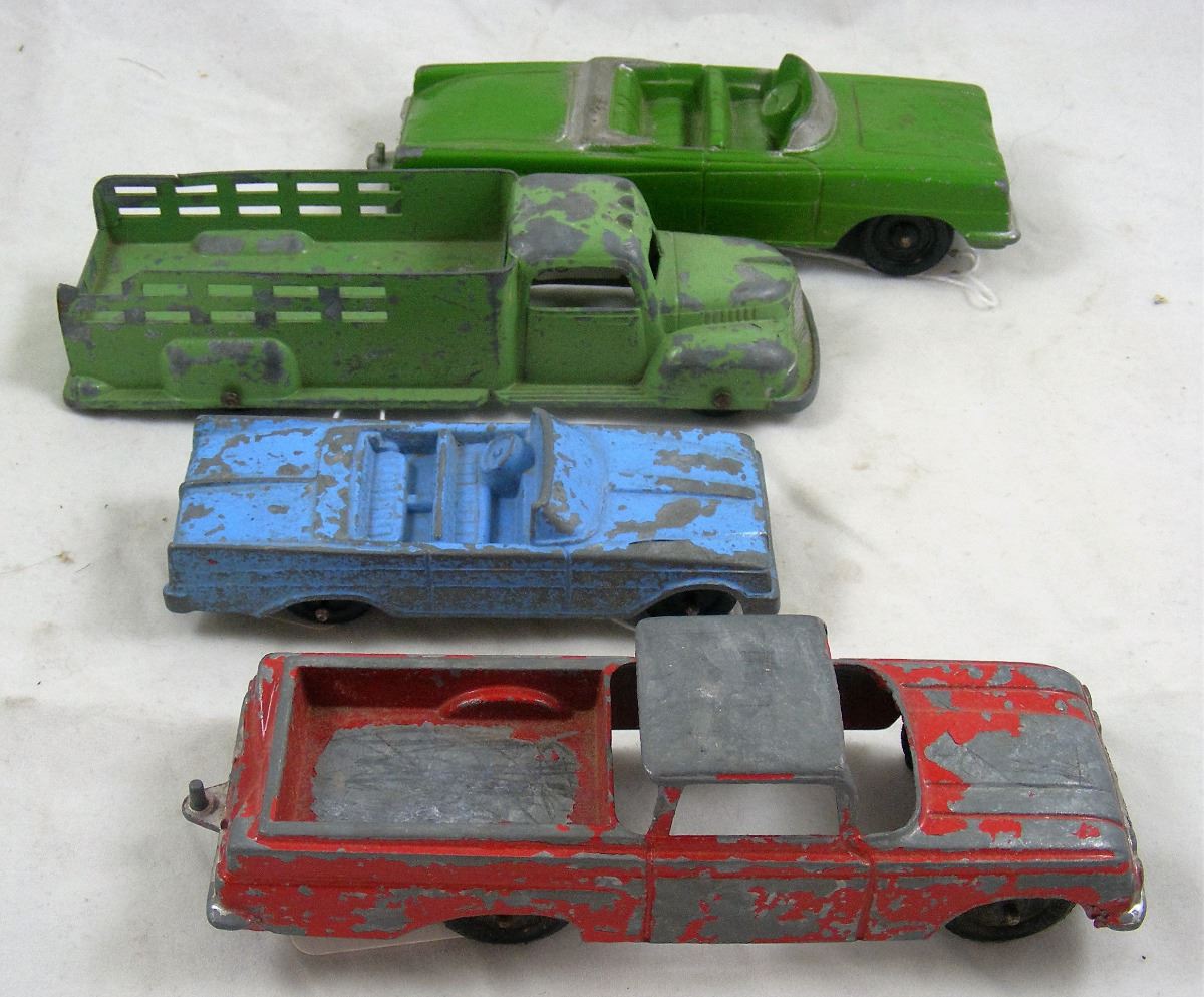 Lot of 4 Original Tootsie Toy Cars and Trucks