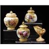 Image 1 : A Royal Worcester pot pourri and cover, date code for 1916, shape number H175, of slight quatrefo...