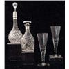 Image 1 : A pair of Mead glasses, late 18th/early 19th Century, the tapering bowl on a stem with a ring of...