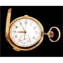An early 20th Century Full Hunter pocket watch, with quarter repeating chronograph movement, whit...
