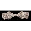 Image 1 : An Art Deco design brooch in the form of a bow, set with brilliant and eight cut diamonds, total...