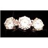 Image 1 : A three stone ring set with brilliant cut diamonds, centre stone measuring approximately 6.7 x 4m...