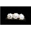Image 1 : A three stone diamond ring, set with old brilliant cut diamonds. Total diamond weight estimated a...