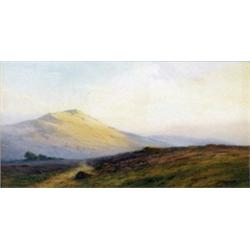 J. Macdonald. A Scottish mountain scene, watercolour, signed lower right, 34cm x 67cm, 13[1/2] in...