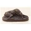 Image 1 : P J Mene. A figure of a recumbant Borzoi, on an oval base, patinated bronze, signed rear right, l...