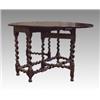 Image 1 : An oak gateleg table, late 18th Century, the oval top raised on barley twist and block legs and s...