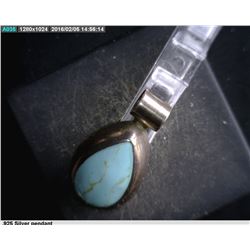 .925 silver turquoise pendant