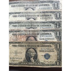 1935 Silver Certificates 5@