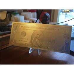 24k gold images of US currency