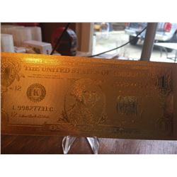 24k gold images of US currency