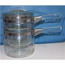 Old Glass Double Boiler