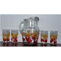 Water Pitcher W/ Matching Tumblers