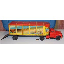 Tin Toy Cattle Hauler Truck
