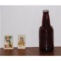 Sasparilla Bottle, Roy Rogers and Davy Crokett Cards