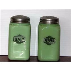 Choice Jadite/Milk Glass Shakers