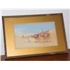 Image 1 : T. Weston camel and dessert scene painting