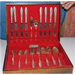 Vintage Sliverware in Case