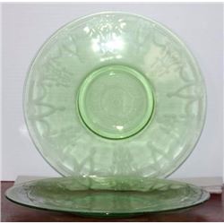 Green Glass Plates