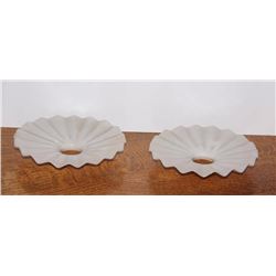 Pair White Lamp Shades