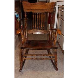 Pressed Back Rocking Chair