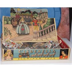 Vintage Cinderella Tin Tea Set, Original Box