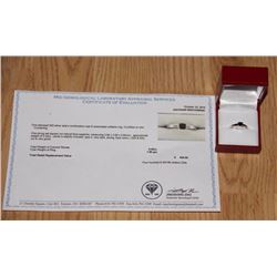 Silver and Blue Sapphire Solitaire Ring