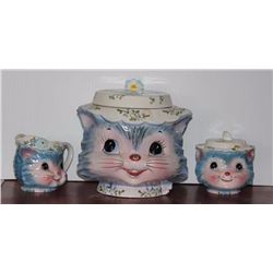 Cookie Jar, Cream and Sugar (some damage)