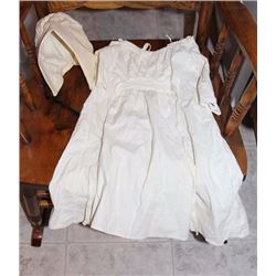 Child's Dress and Bonnet